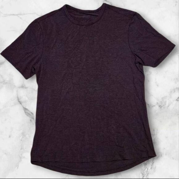 Lululemon Mens Size Small Maroon Short Sleeve Tee Shirt - Picture 1 of 2